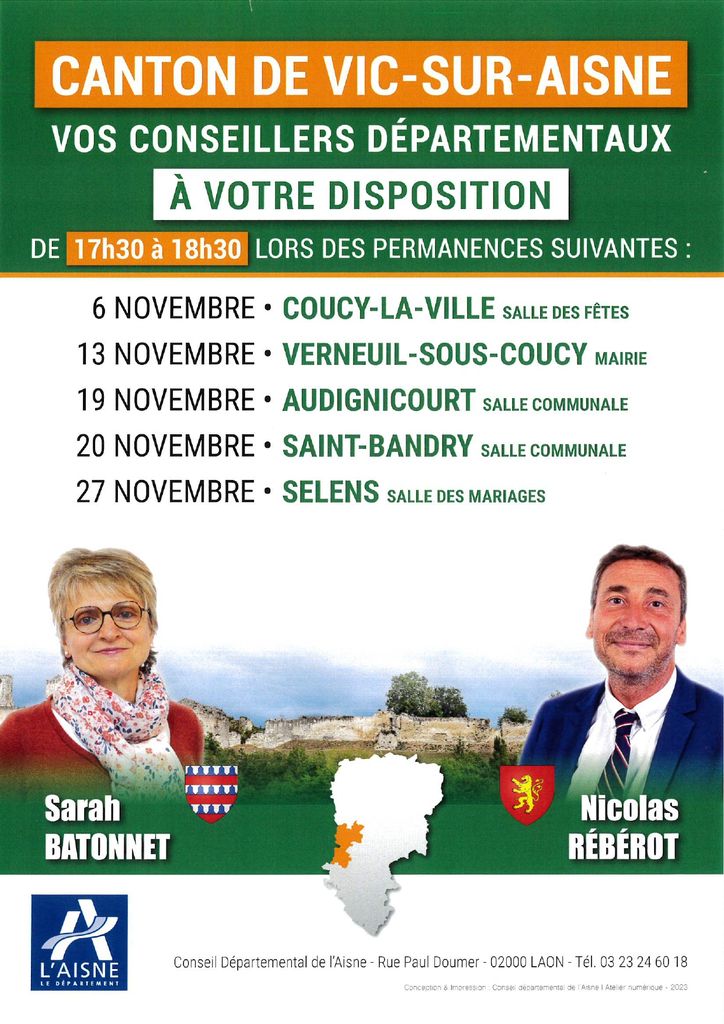 permanences des conseillers départementaux de novembre