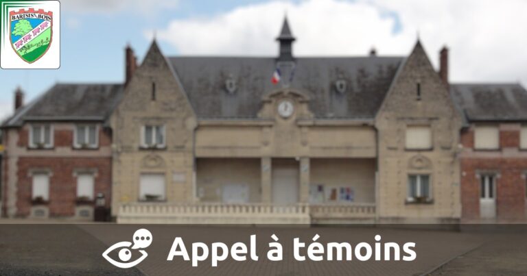 Appel à témoins - Commune de Barisis aux Bois