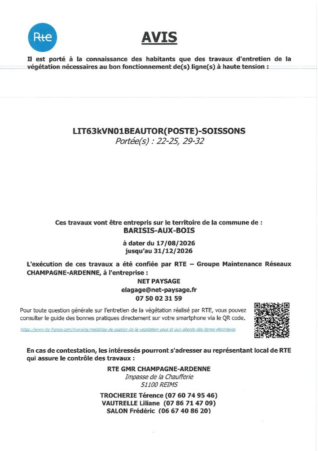 Travaux RTE d’entretien de la végétation à Barisis-aux-Bois -1708- Commune de Barisis aux Bois